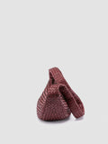 OC CLASS 068 - Burgunderrote Umhängetasche aus gewebtem Leder - thumb image 5,side view