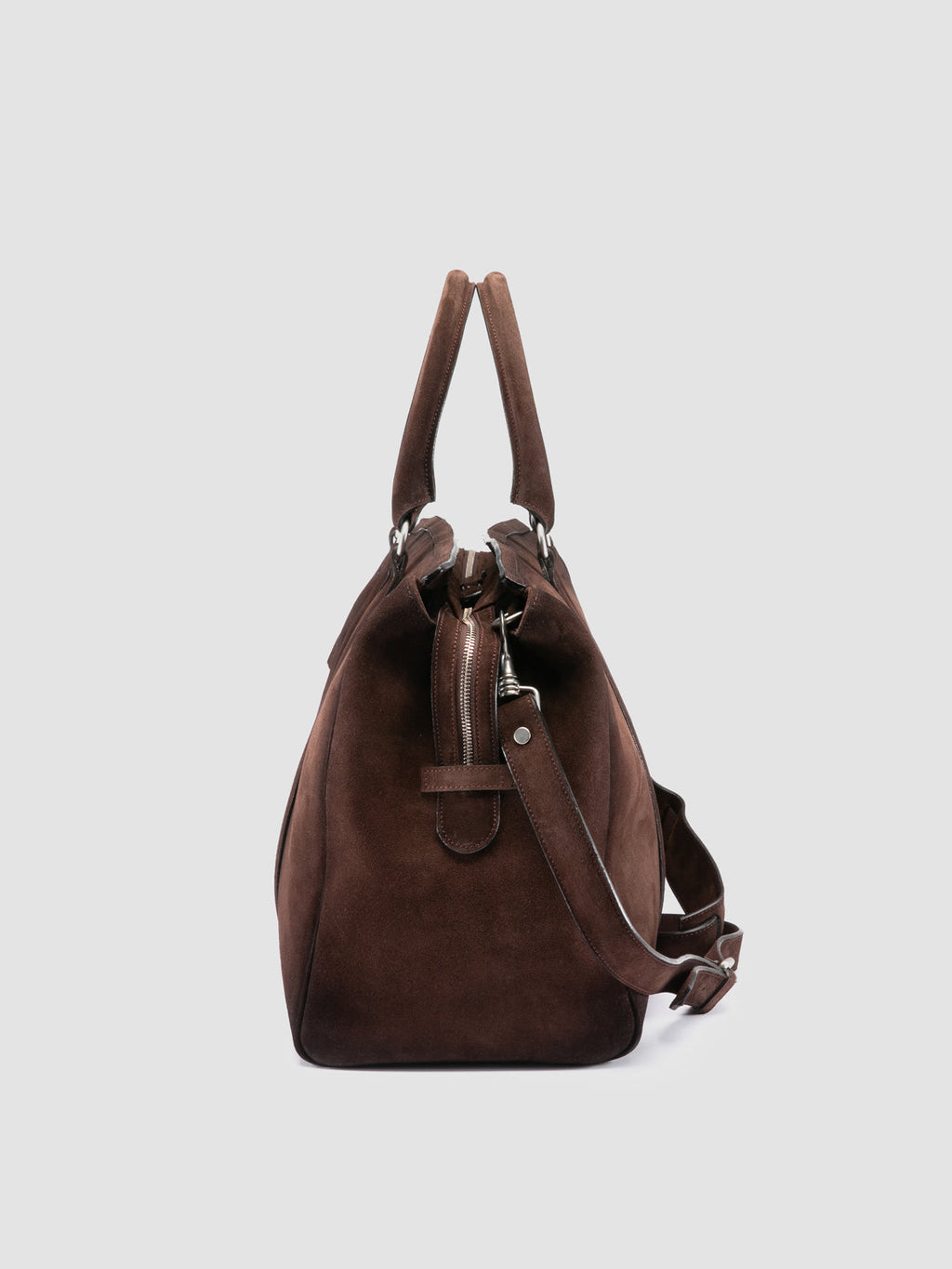 QUENTIN 009 - Braune Wildledertasche - image 5,side view