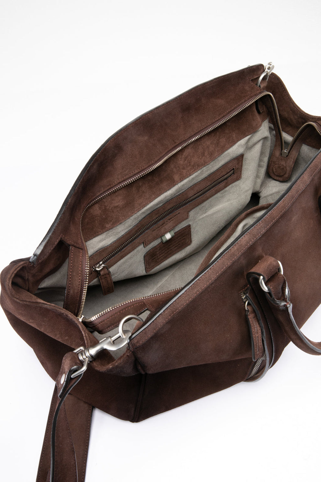 QUENTIN 009 - Braune Wildledertasche - image 6,side view
