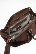 QUENTIN 009 - Braune Wildledertasche - thumb image 6,side view