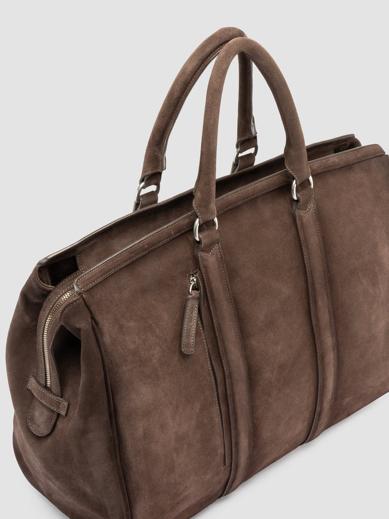 QUENTIN 009 - Taupe Suede Bag