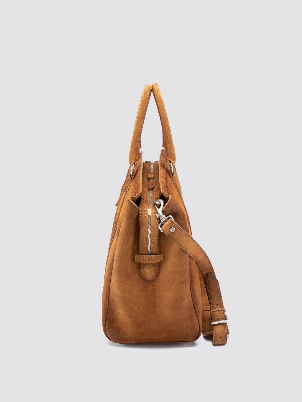 QUENTIN 009 - Braune Wildledertasche - image 6,side view
