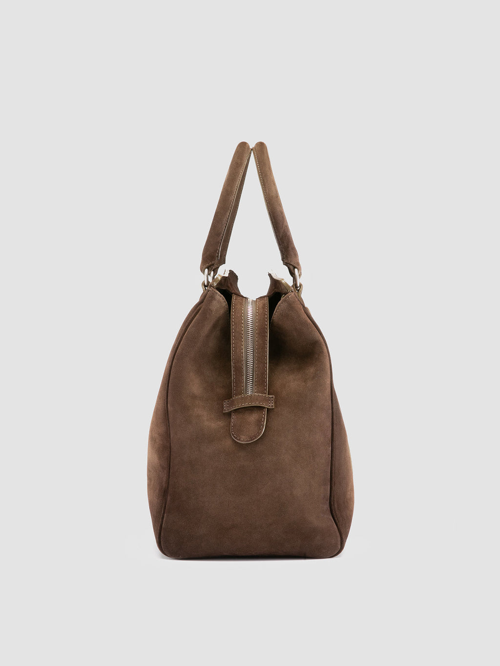 QUENTIN 009 - braune Wildledertasche - image 3,side view