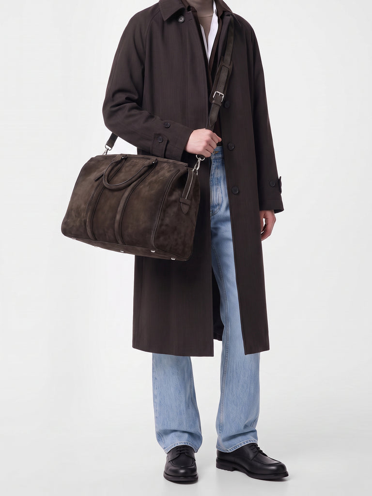QUENTIN 009 - Braune Wildledertasche-hover