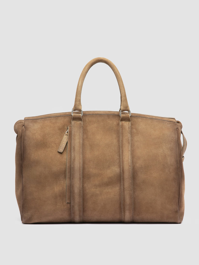 QUENTIN 009 - Taupe Suede Bag
