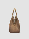 QUENTIN 009 - Taupefarbene Tasche aus Wildleder - thumb image 3,side view