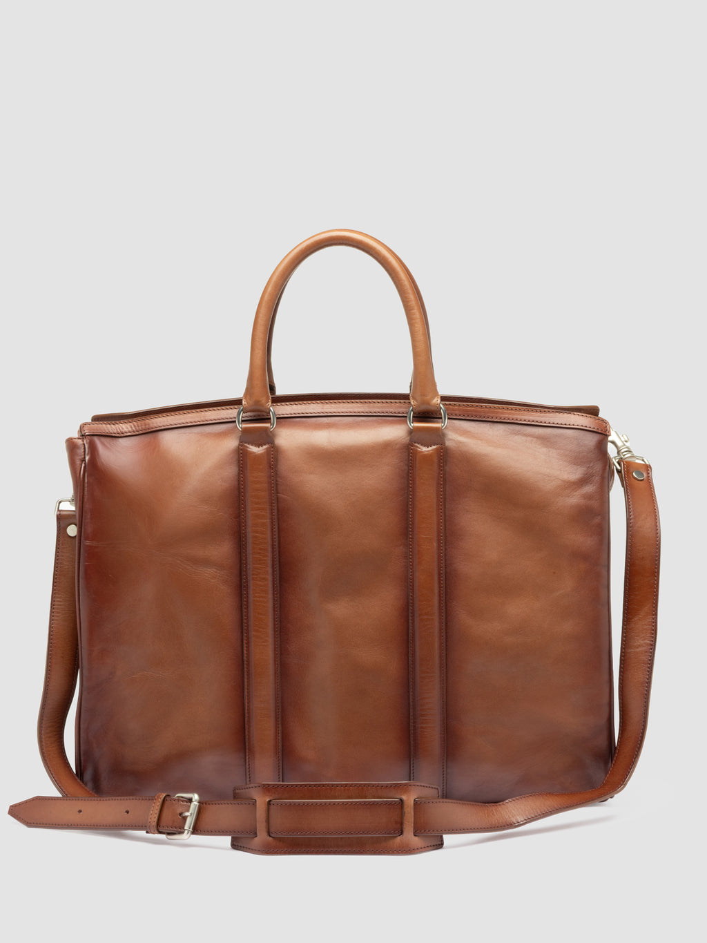 QUENTIN 009 - Brown Leather Bag - image 5,side view
