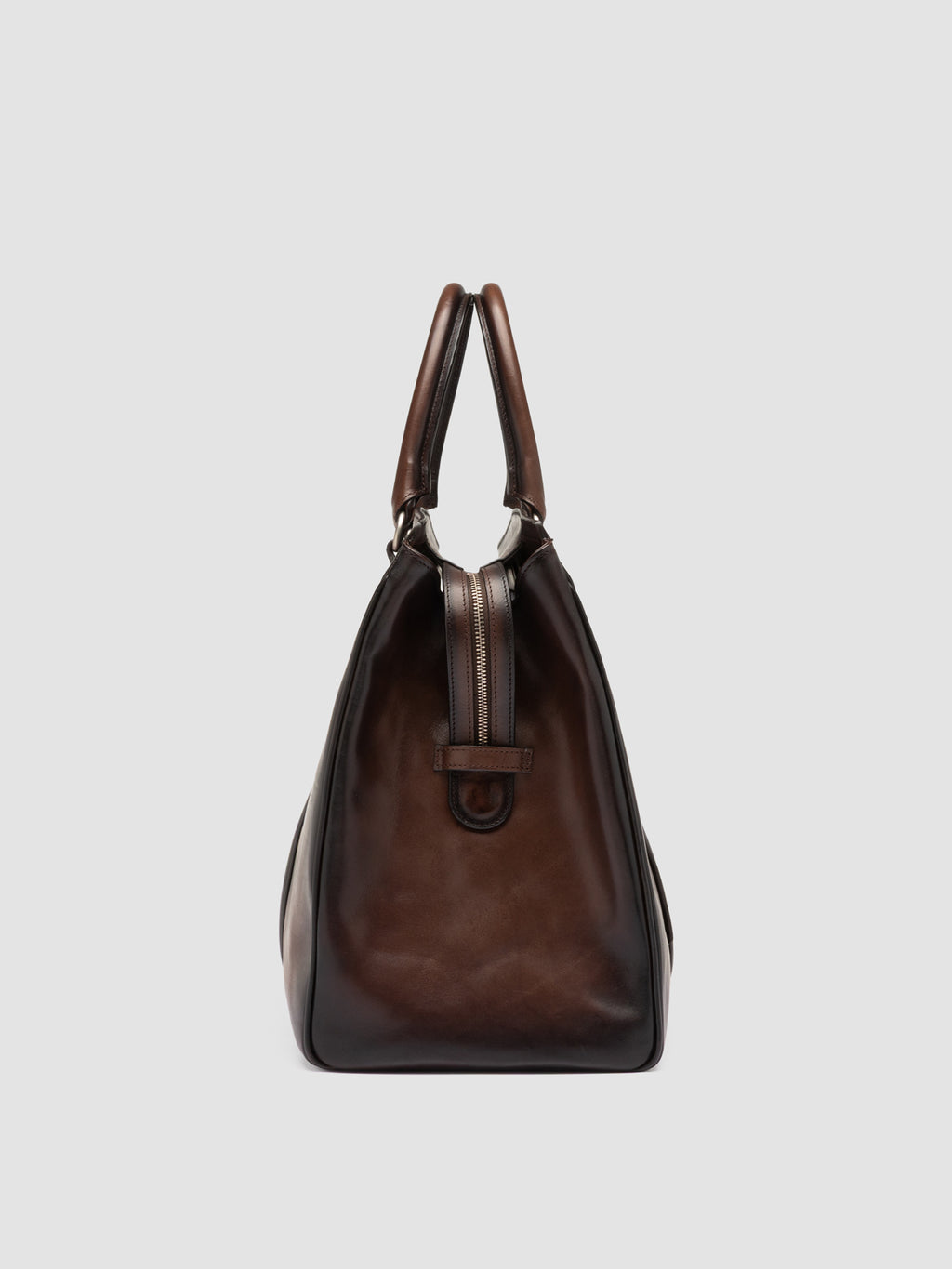 QUENTIN 009 - Brown Leather Bag - image 4,side view