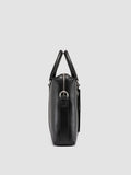 QUENTIN 019 - Schwarze Aktentasche aus Leder - thumb image 3,side view
