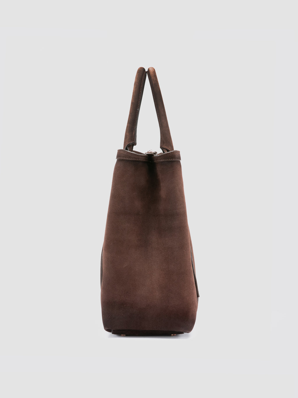 QUENTIN 021 - Brown Suede Briefcase - image 3,side view