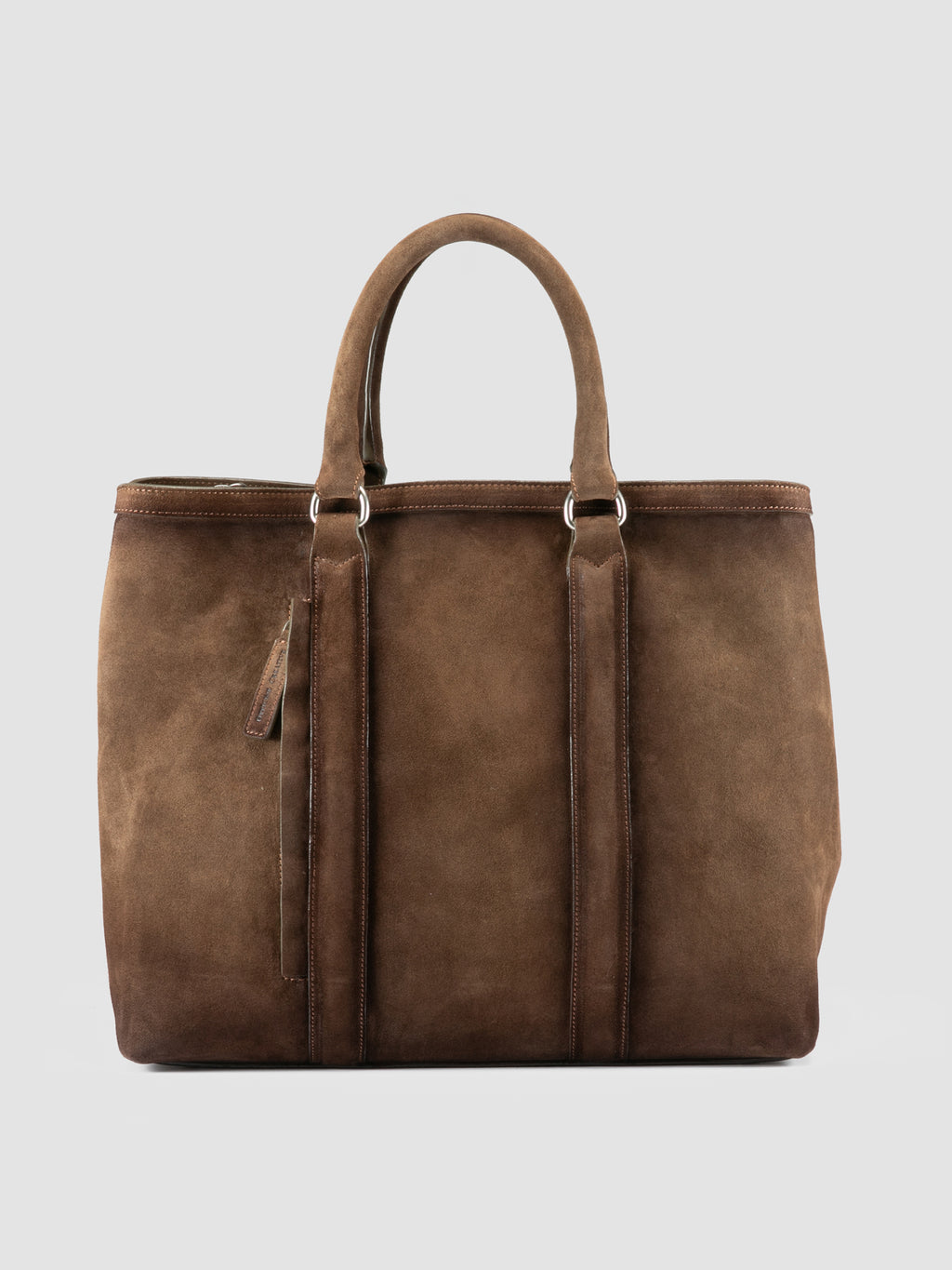 QUENTIN 021 - Braune Aktentasche aus Wildleder - image 1,side view