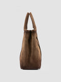 QUENTIN 021 - Braune Aktentasche aus Wildleder - thumb image 3,side view