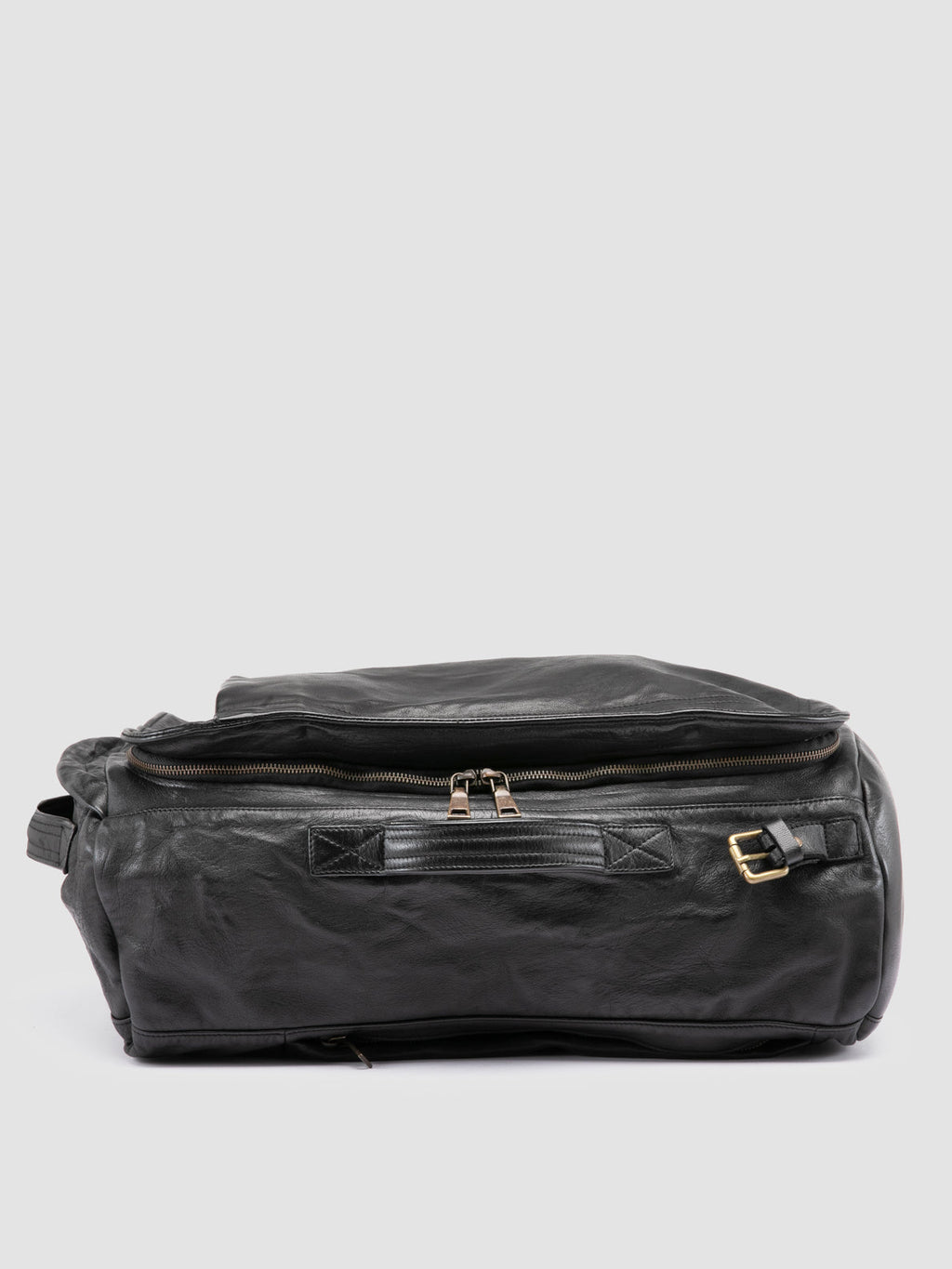 HELMET 052 - Black Leather Backpack - image 6,side view