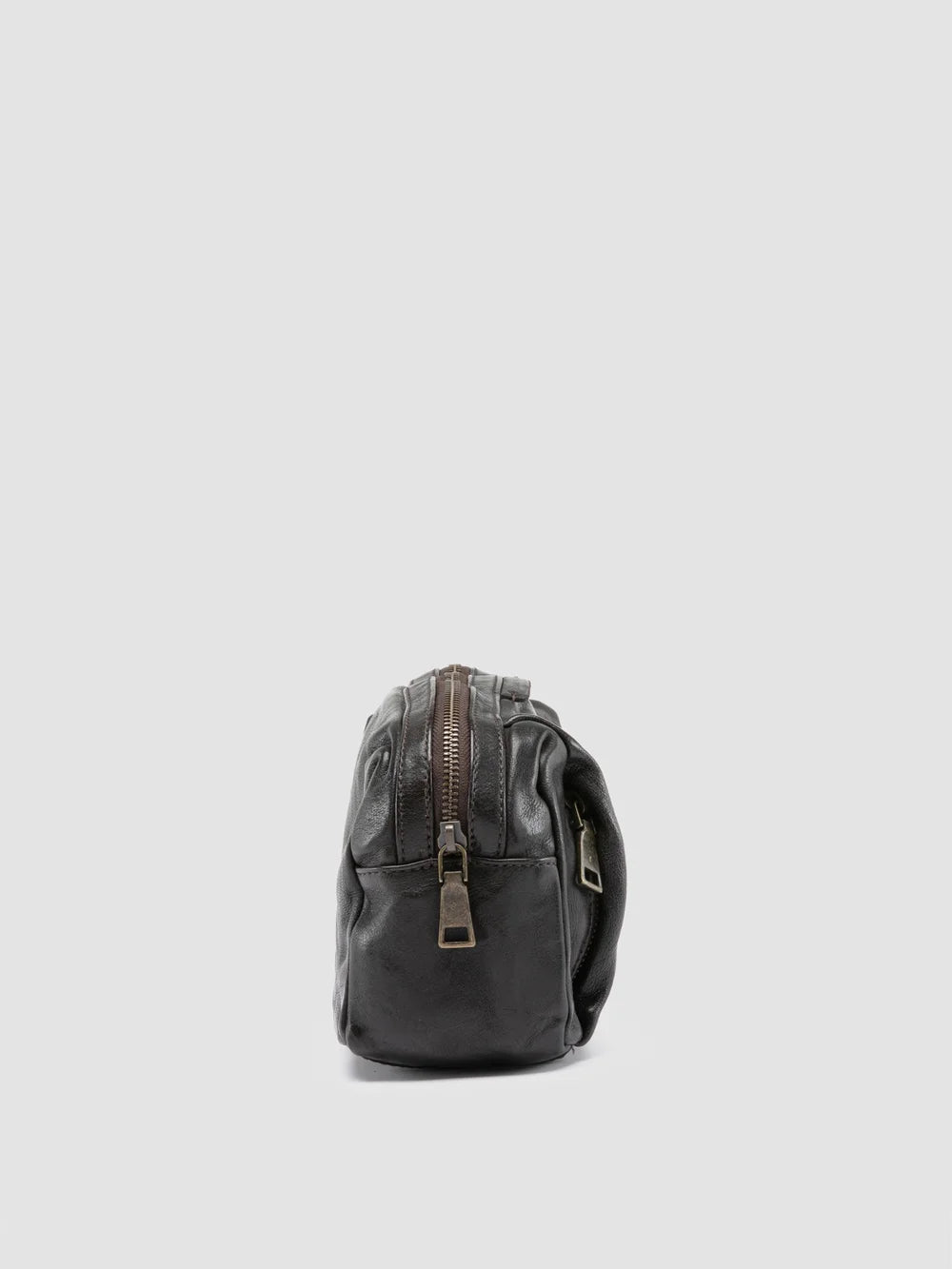 HELMET 054 - Brown Leather Pouch - image 3,side view