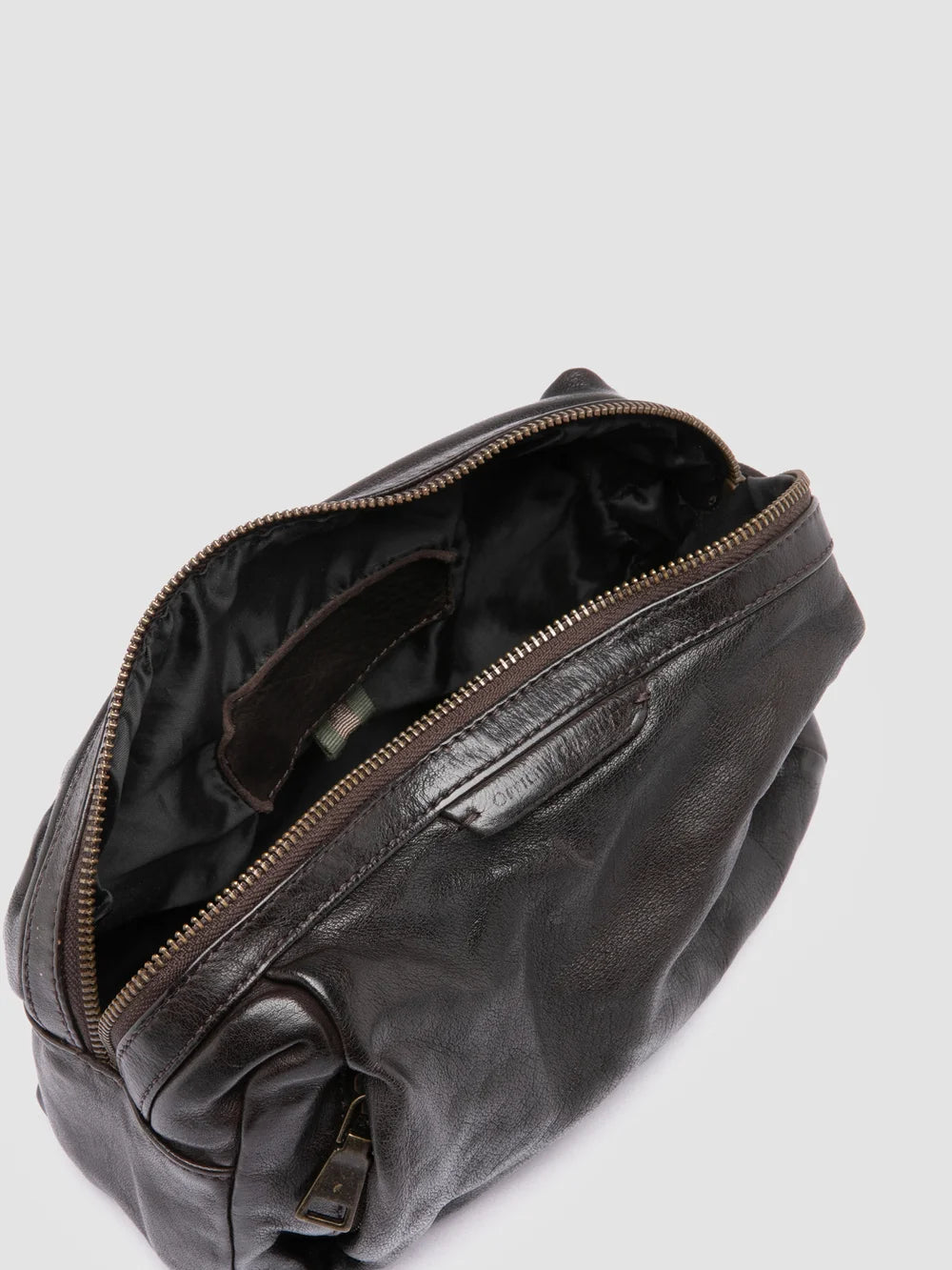 HELMET 054 - Brown Leather Pouch - image 6,side view