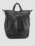 HELMET 055 - Schwarzer Lederrucksack - thumb image 3,side view