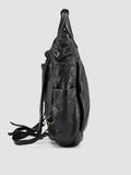 HELMET 055 - Schwarzer Lederrucksack - thumb image 4,side view