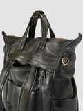 HELMET 055 - Grüner Lederrucksack - thumb image 7,side view