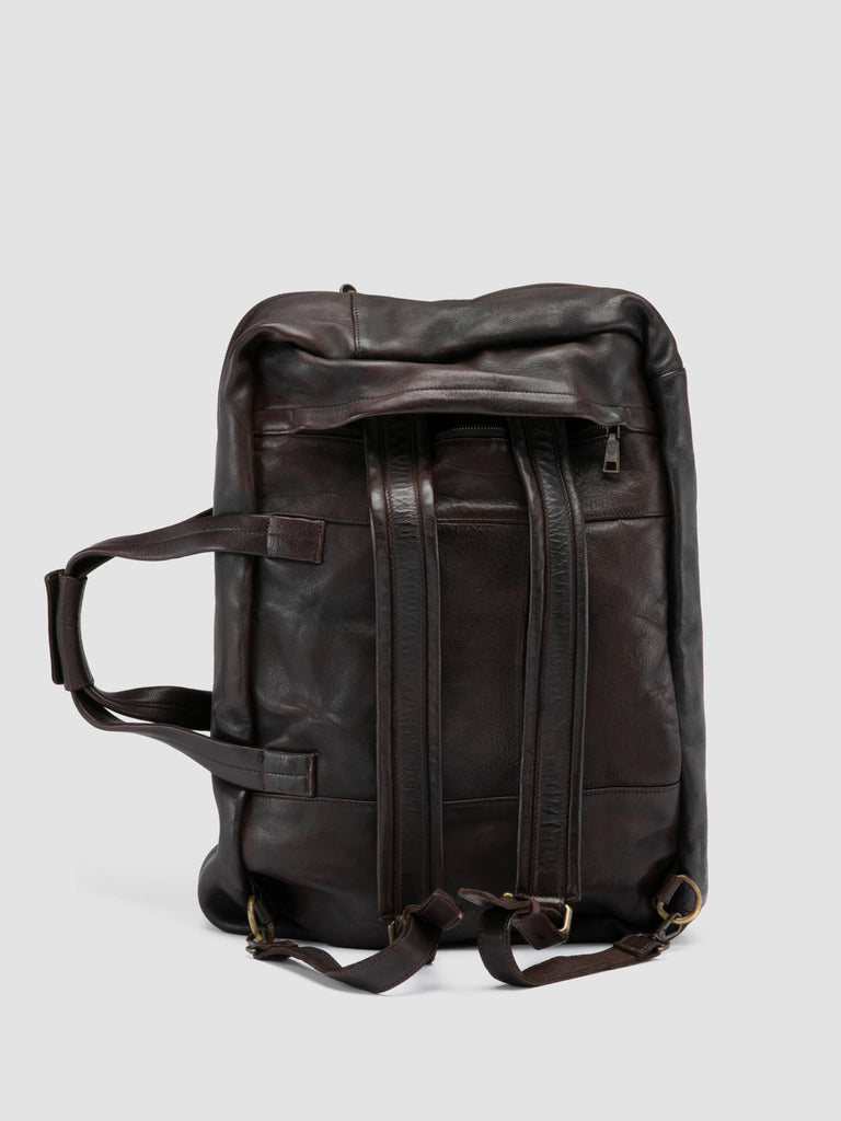HELMET 056 - Brown Leather Travel Bag