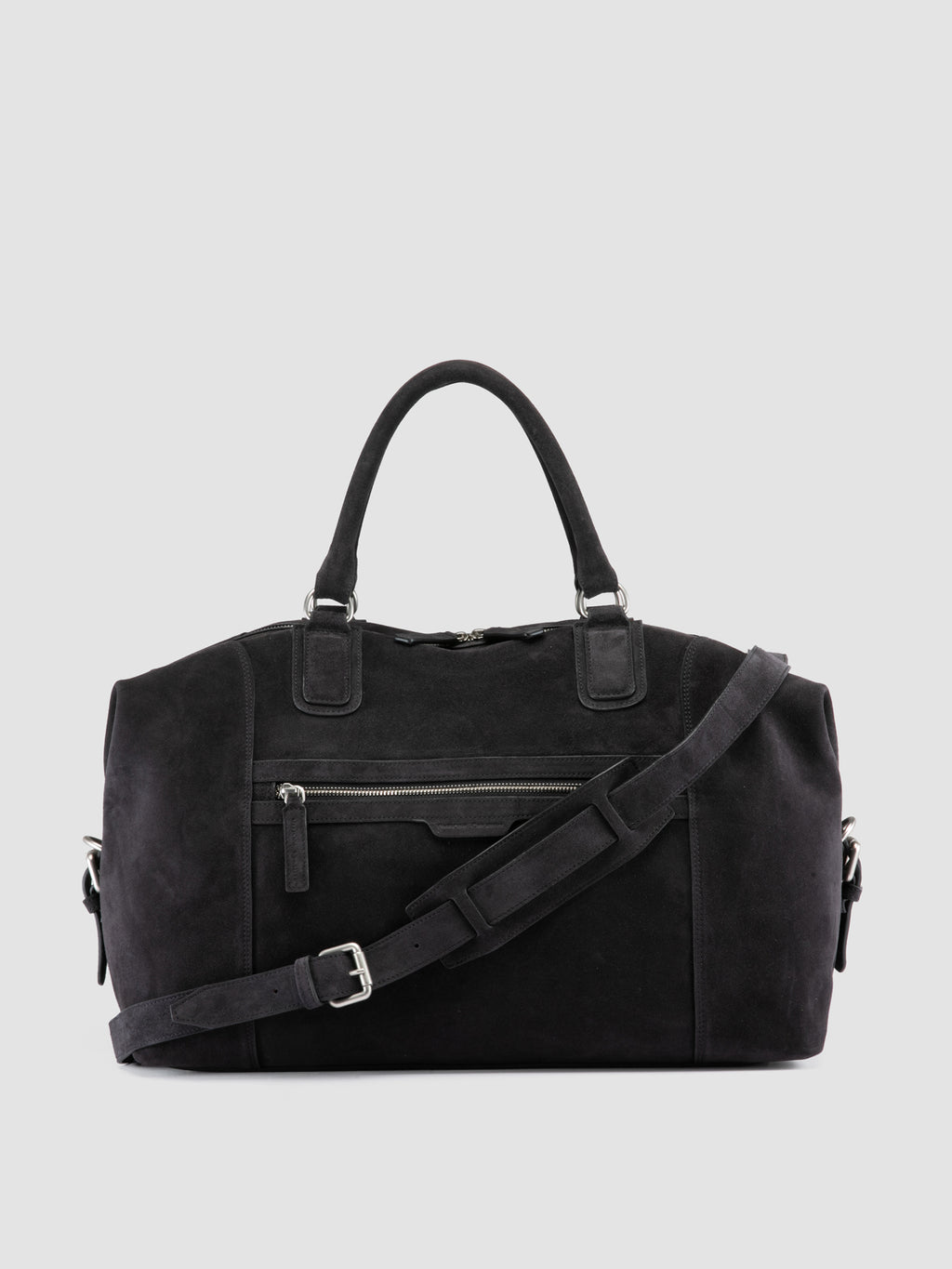 JULES 006 - Brown Suede Travel Bag - image 1,side view