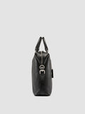 JULES 007 - Black Leather Briefcase - thumb image 3,side view
