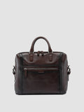 JULES 007 - Aktentasche aus braunem Leder - thumb image 3,side view