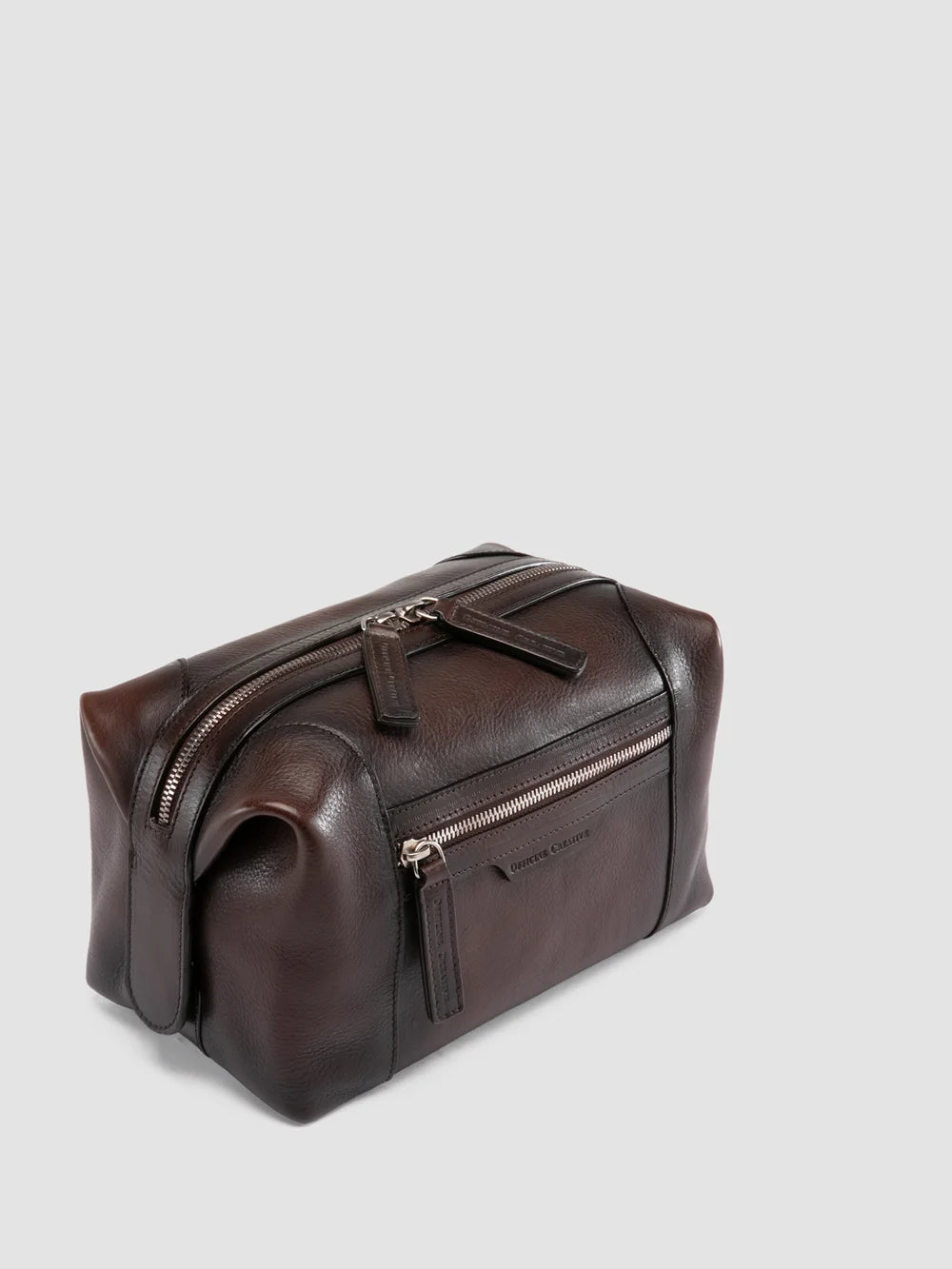 JULES 008 - Braune Pouch-Tasche aus Leder - image 2,side view