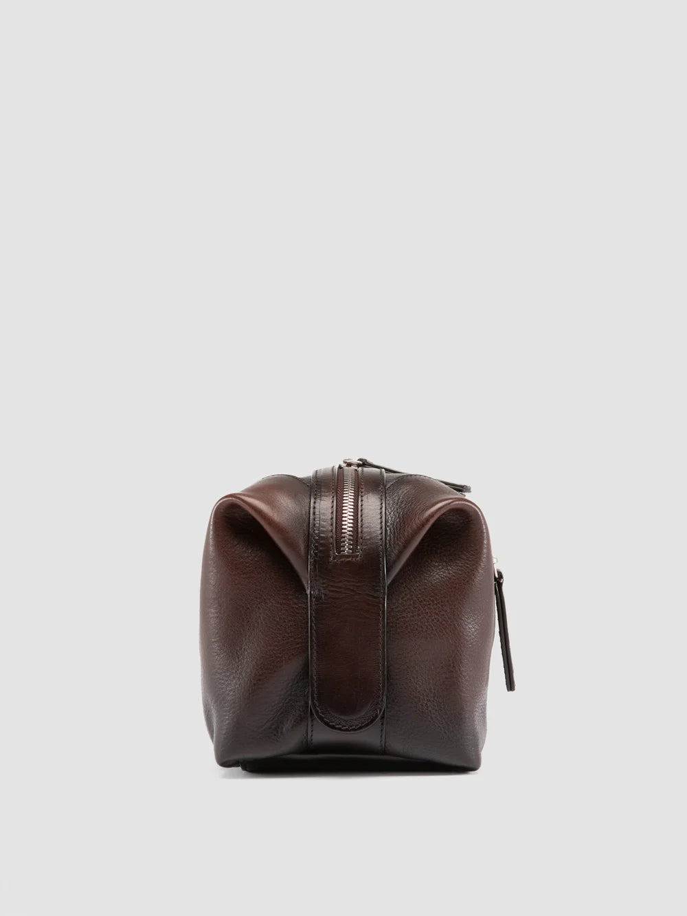 JULES 008 - Braune Pouch-Tasche aus Leder - image 3,side view