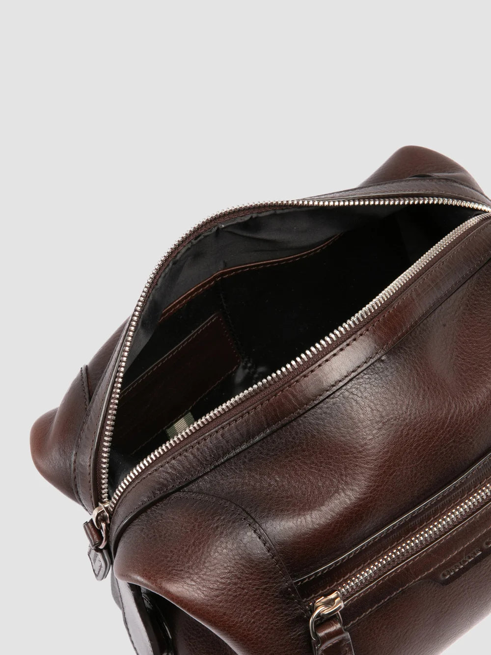 JULES 008 - Braune Pouch-Tasche aus Leder - image 6,side view