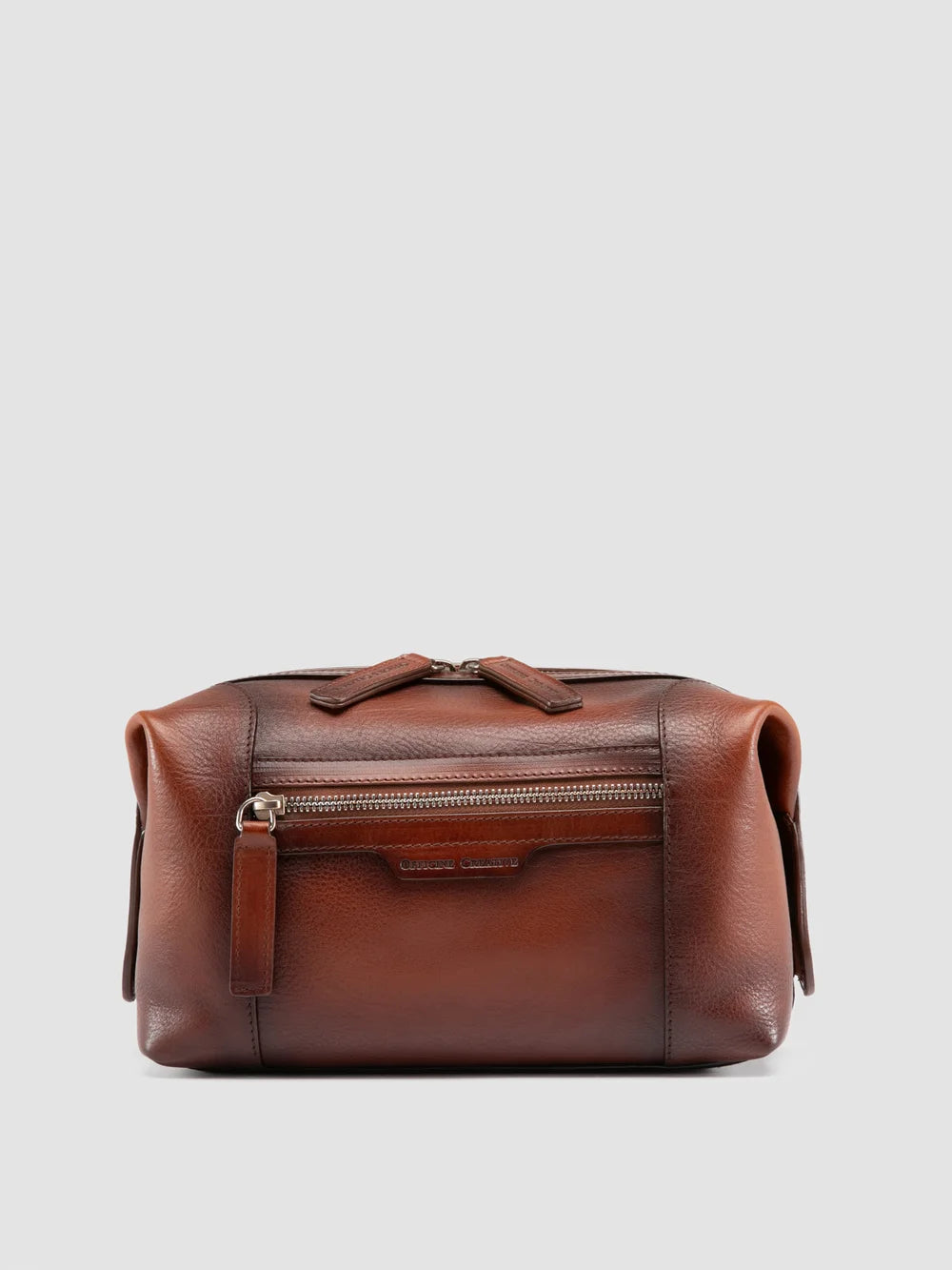 JULES 008 - Braune Pouch-Tasche aus Leder - image 1,side view