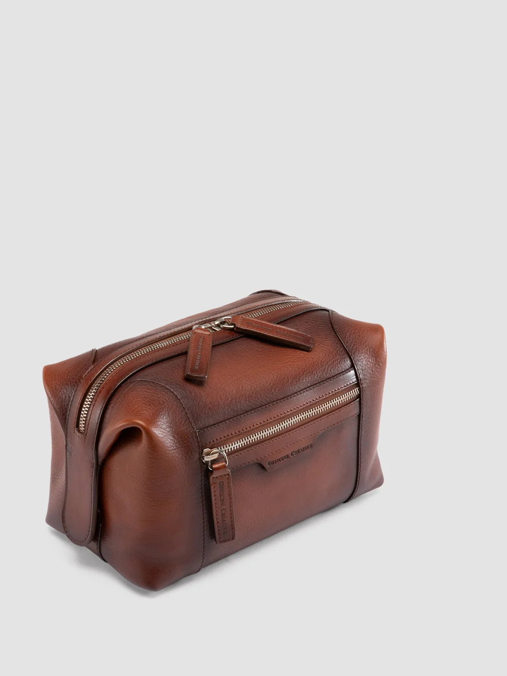 JULES 008 - Braune Pouch-Tasche aus Leder - image 2,side view