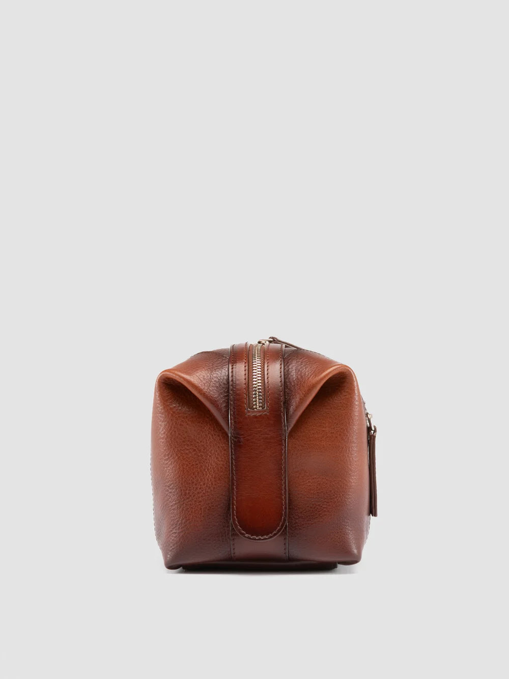 JULES 008 - Braune Pouch-Tasche aus Leder - image 3,side view