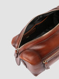 JULES 008 - Braune Pouch-Tasche aus Leder - thumb image 6,side view
