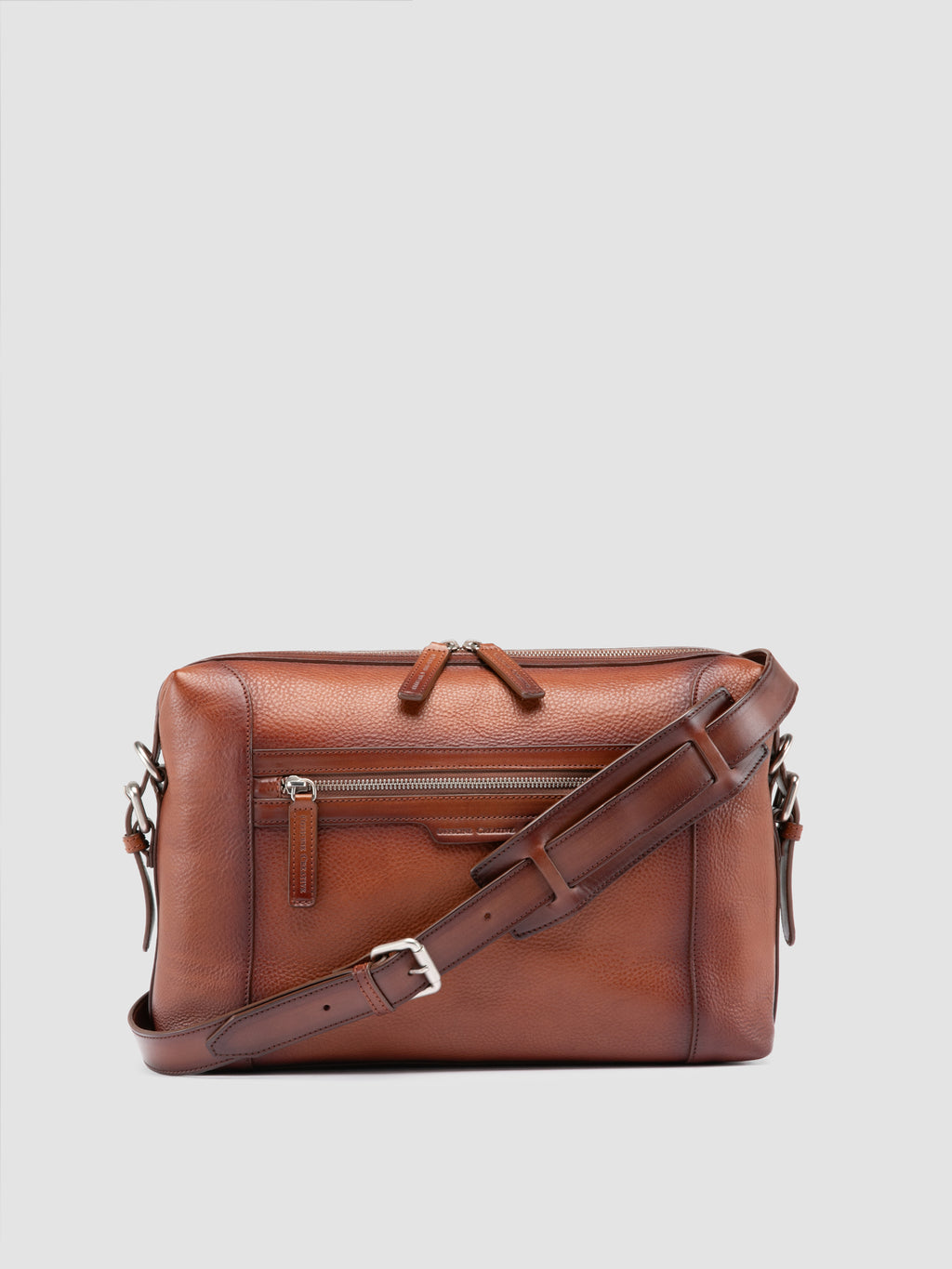 JULES 009 - Aktentasche aus braunem Leder - image 1,side view