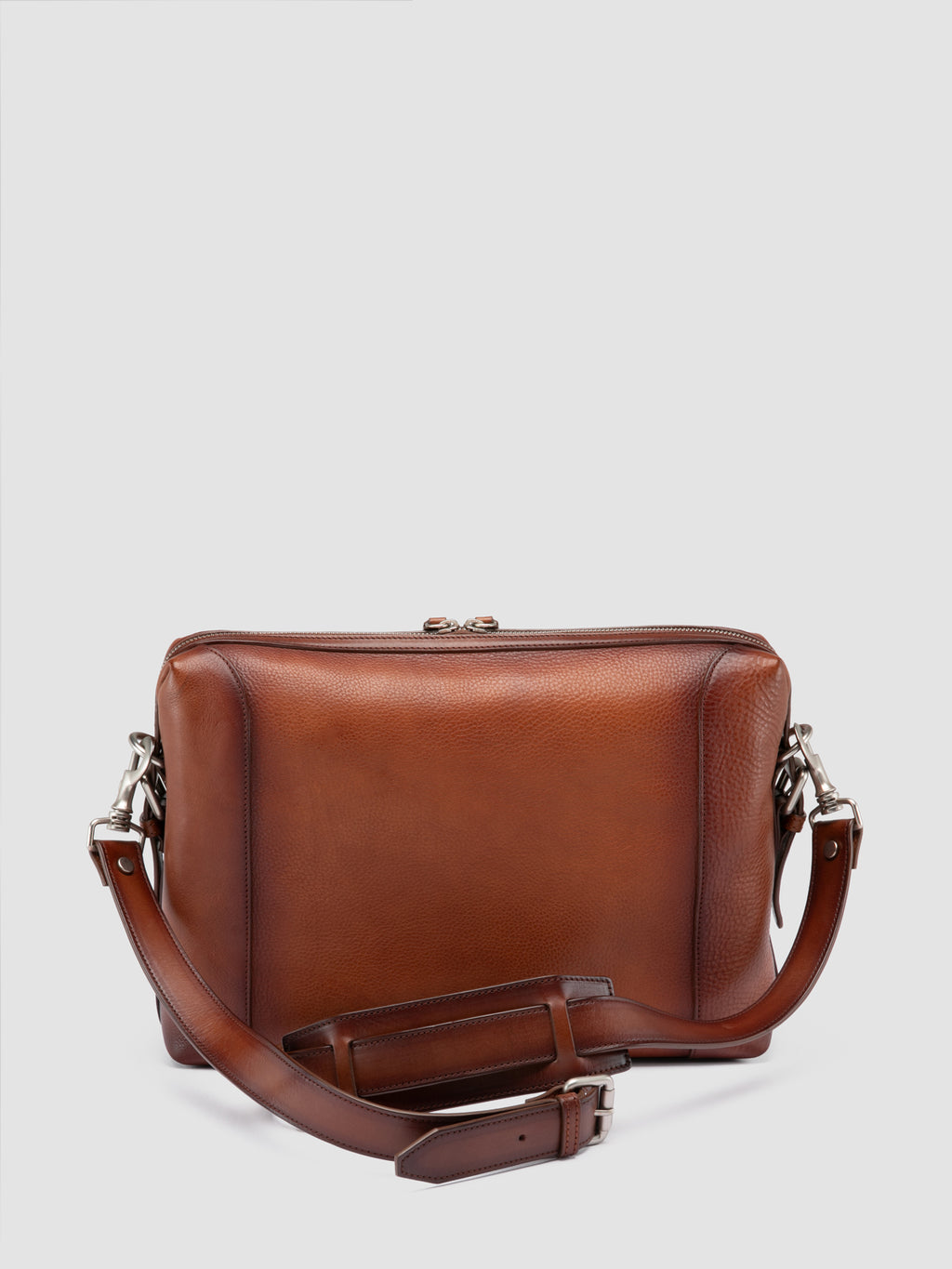 JULES 009 - Aktentasche aus braunem Leder - image 5,side view