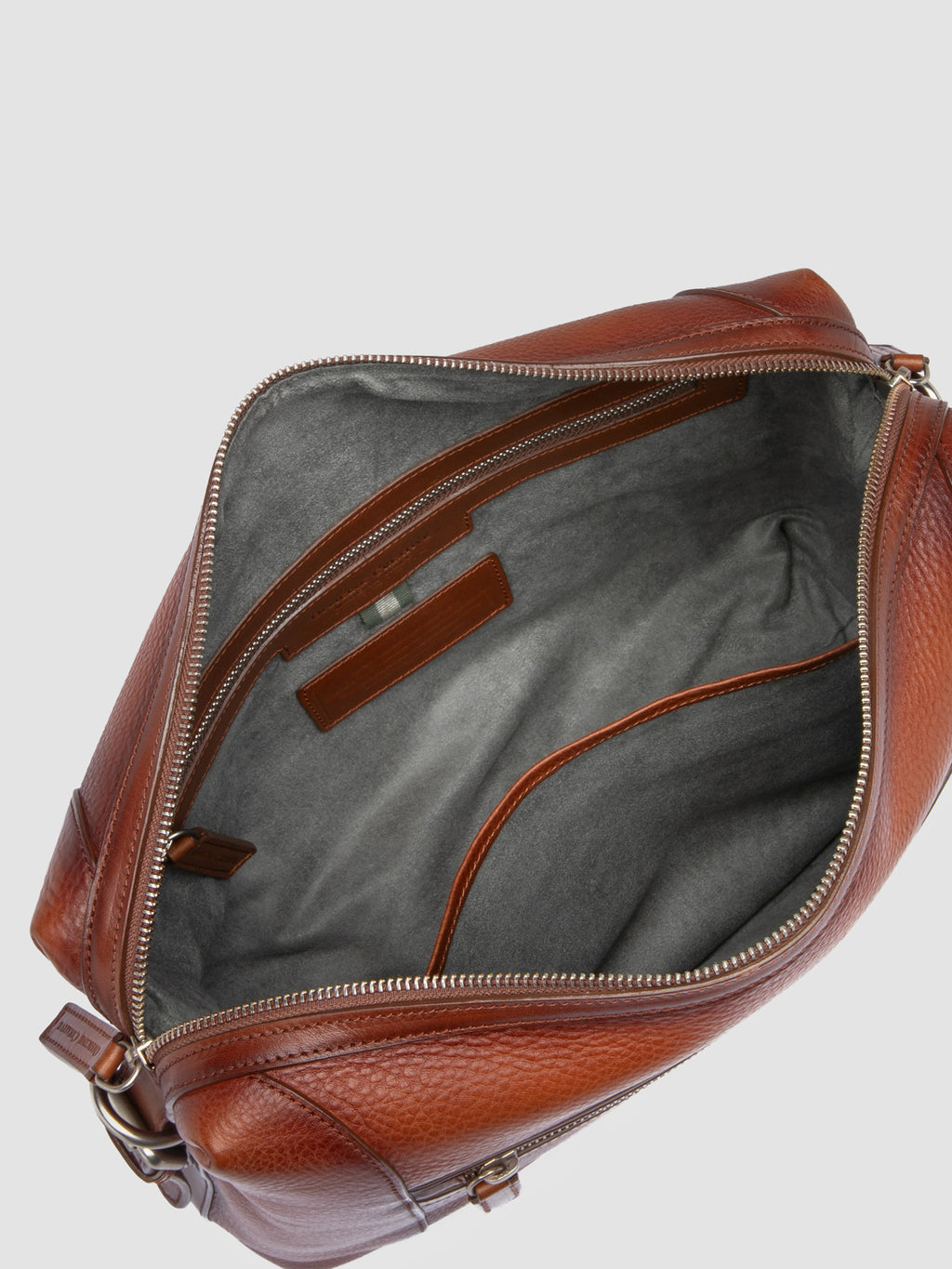 JULES 009 - Aktentasche aus braunem Leder - image 7,side view