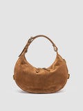 JULIE 016 - Brown Suede Shoulder Bag - thumb image 1,side view