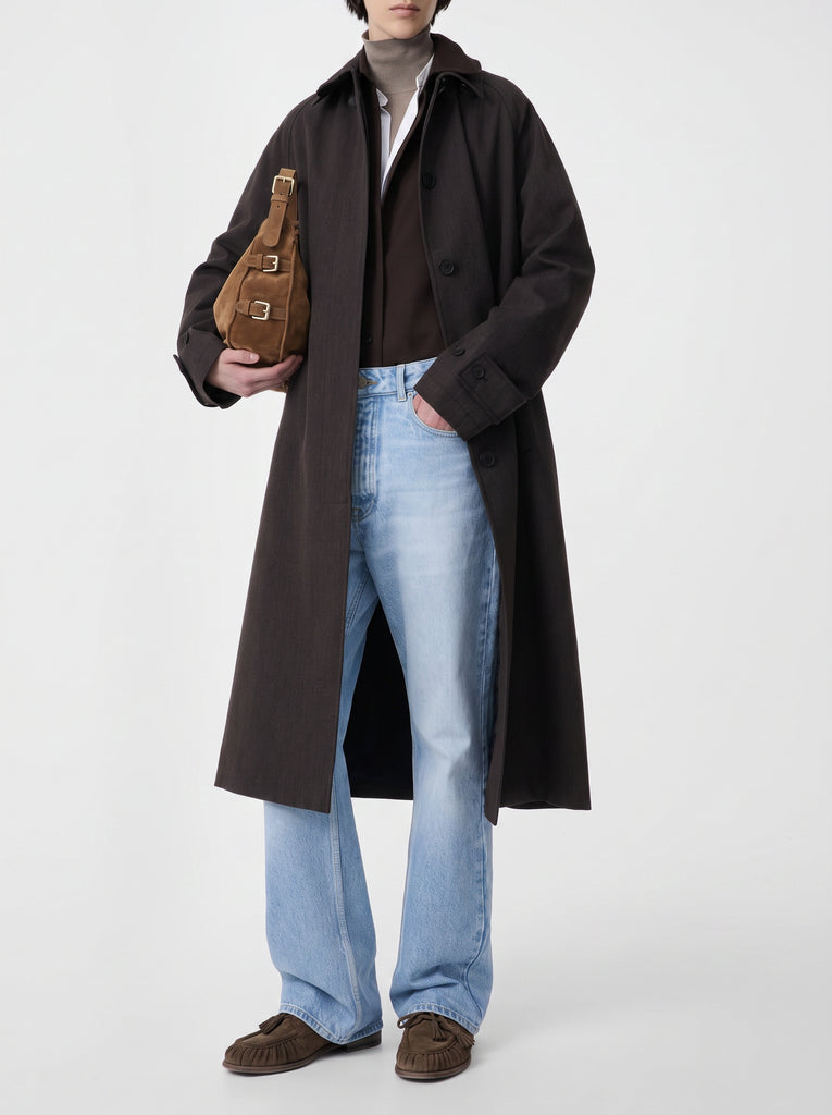 JULIE 016 - Brown Suede Shoulder Bag-hover
