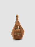 JULIE 016 - Brown Suede Shoulder Bag - thumb image 3,side view