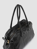 JULIE 019 - Schwarze Henkeltasche aus Leder - thumb image 3,side view