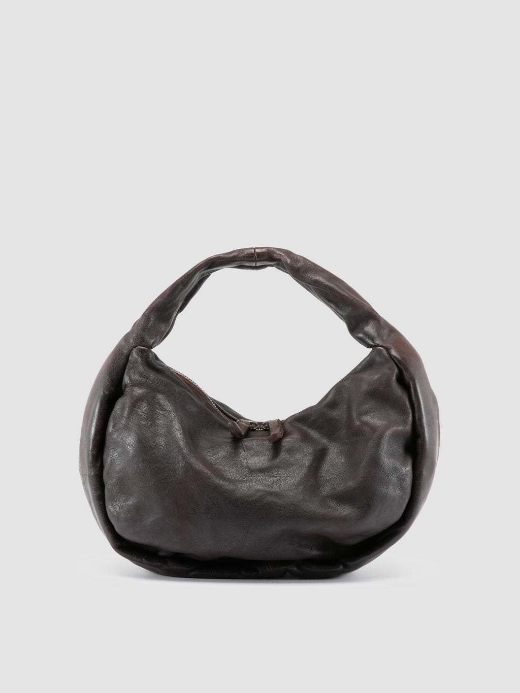 BOLINA 044 - Brown Leather Shoulder Bag - image 4,side view