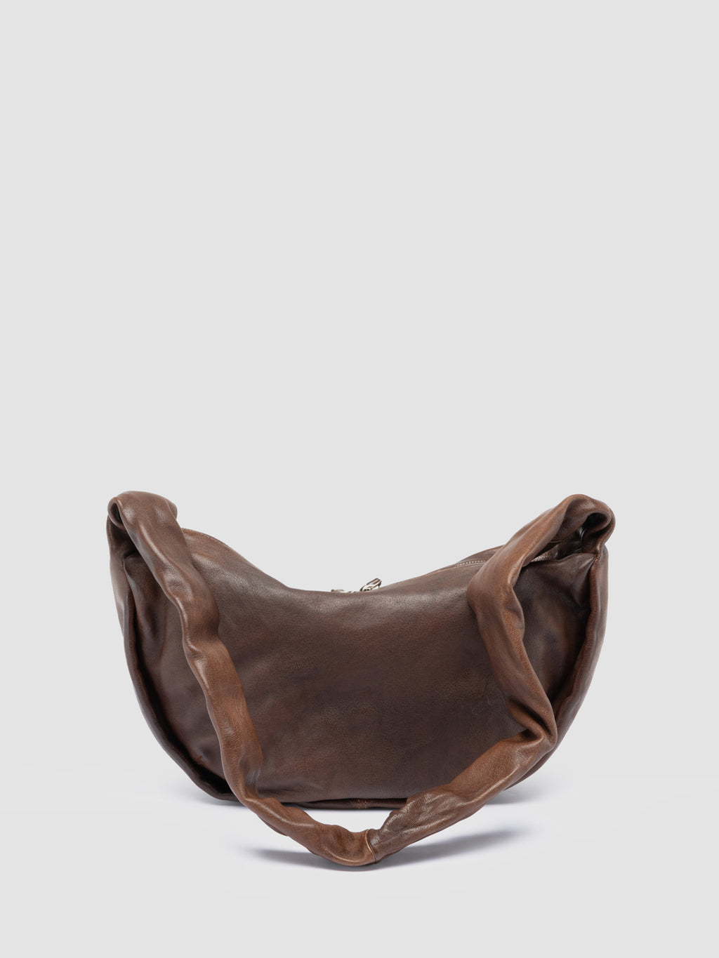 BOLINA 046 - Brown Leather Crossbody Bag - image 5,side view