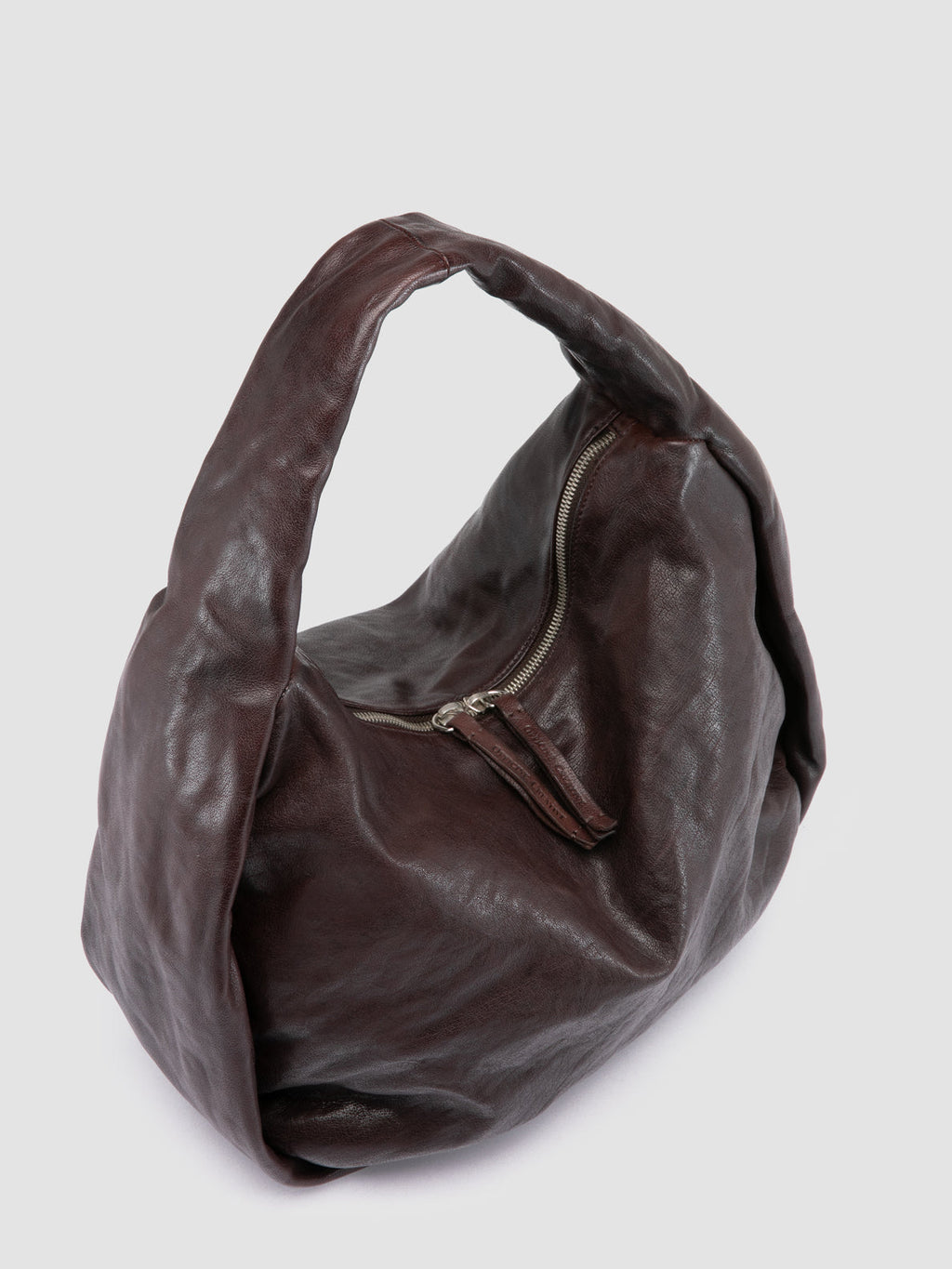 BOLINA 048 - Brown Leather Shoulder Bag - image 3,side view