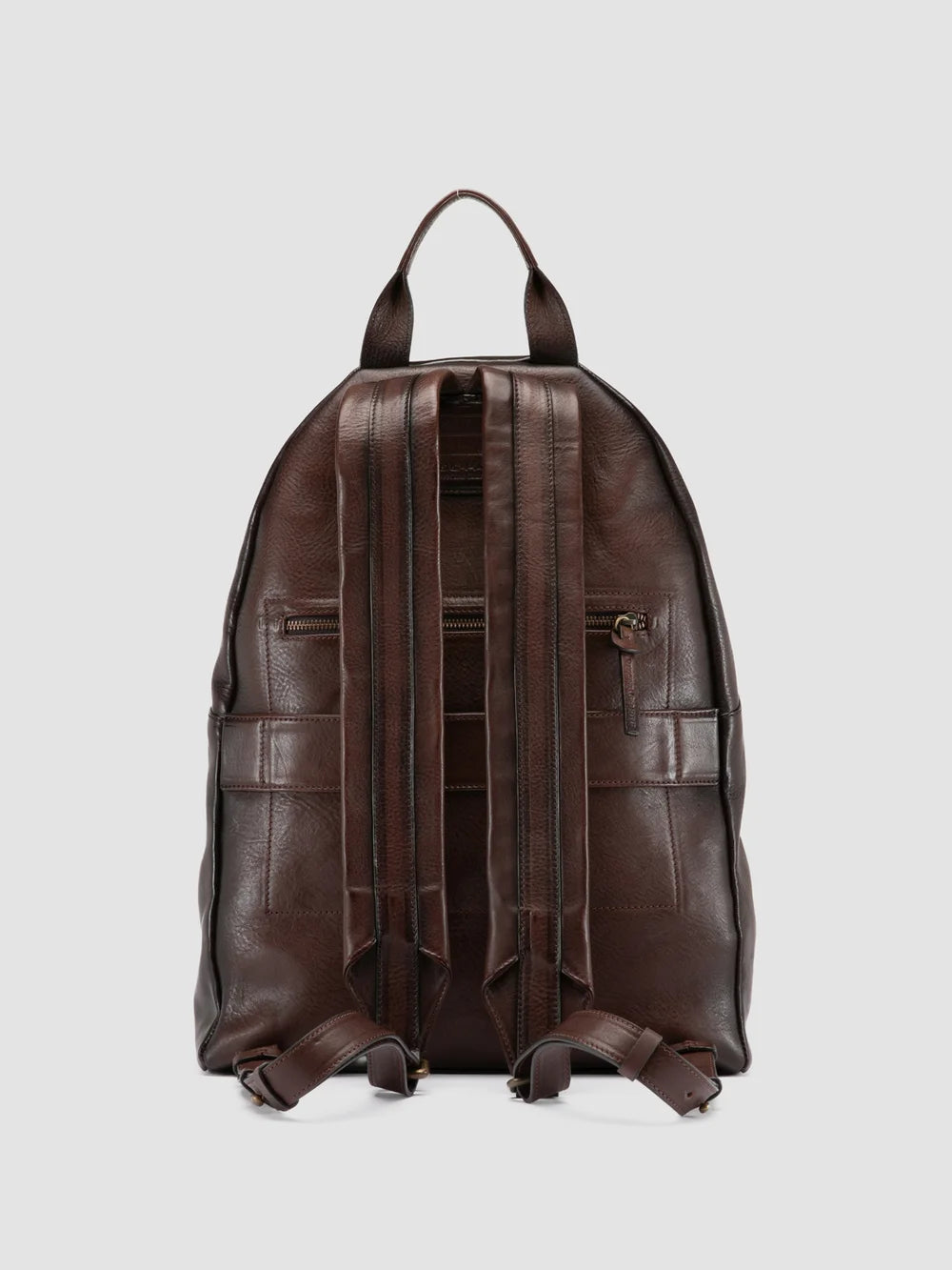 OC PACK 001 - Brauner Lederrucksack - image 5,side view