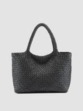 RAQUEL 001 - Black Leather Shoulder Bag - thumb image 1,side view