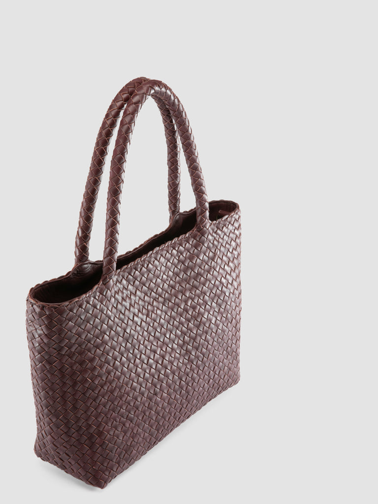 RAQUEL 001 - Burgundy Leather Shoulder Bag