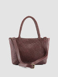RAQUEL 001 - Burgundy Leather Shoulder Bag - thumb image 5,side view