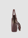 RAQUEL 001 - Burgundy Leather Shoulder Bag - thumb image 6,side view