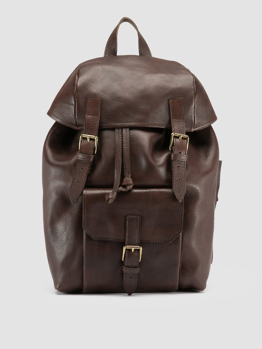 RARE 047 - Brown Leather Backpack - image 1,side view