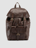 RARE 047 - Brown Leather Backpack - thumb image 1,side view